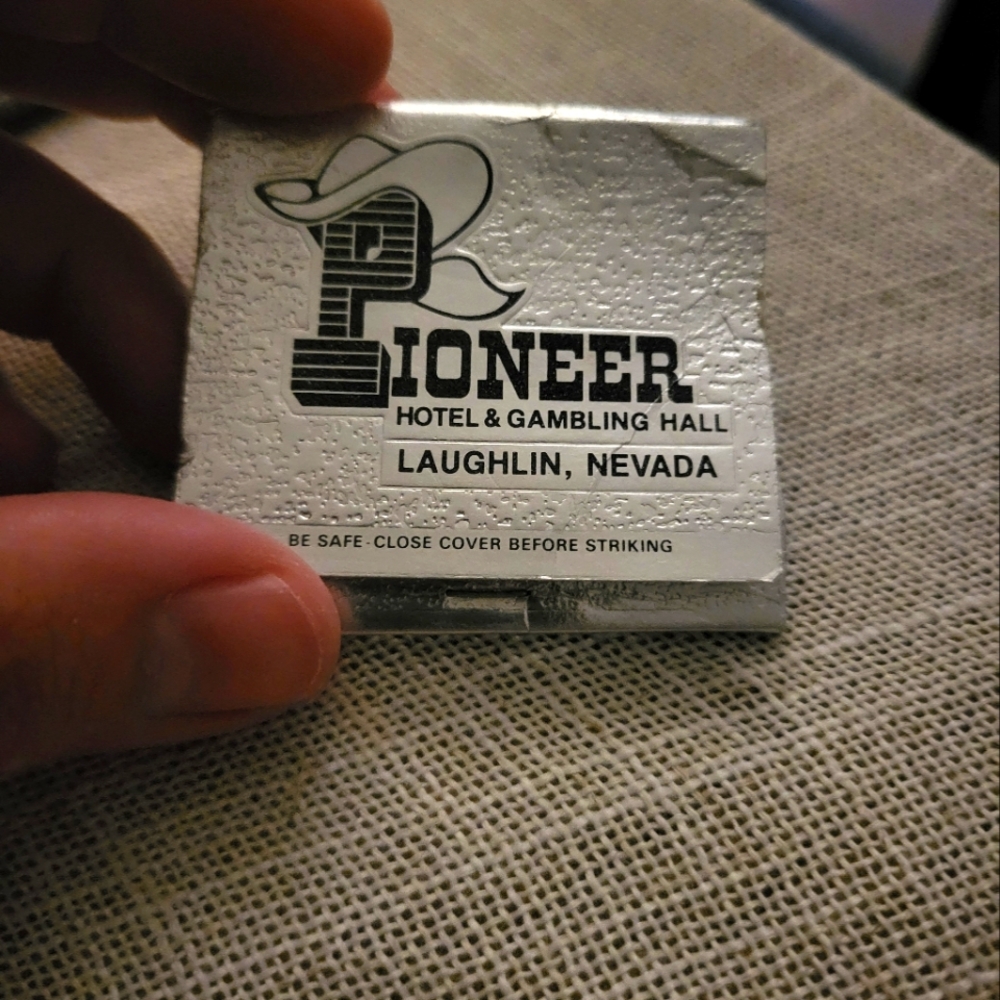 Vintage Matchbook: “Pioneer Hotel And Gambling Hall” Laughlin, Nevada